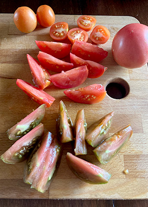 black prince, ozark pink, and alston everlasting tomatoes